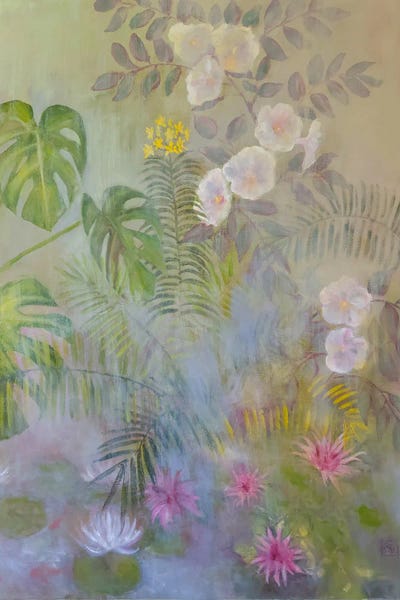 Tranquil Gardens: Flowering Pond by Katia Bellini
