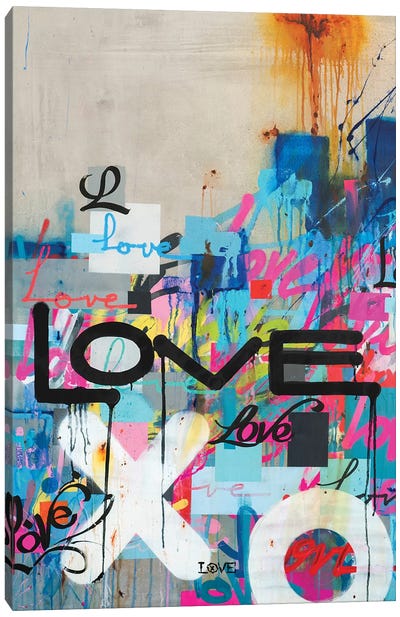 Concrete Love Canvas Art Print - 3-Piece Street Art