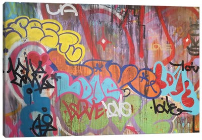LA Graf Love Canvas Art Print - Street Art House