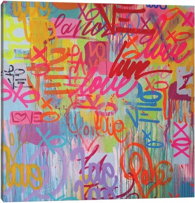 Love 4 All Canvas Art Print - Vibrant Rebellion