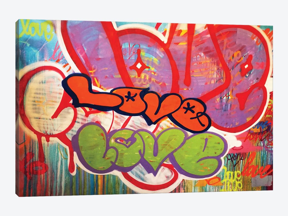 Off The Wall Love II by KBM 1-piece Canvas Artwork