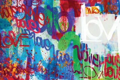 One Love I by KBM framed canvas print