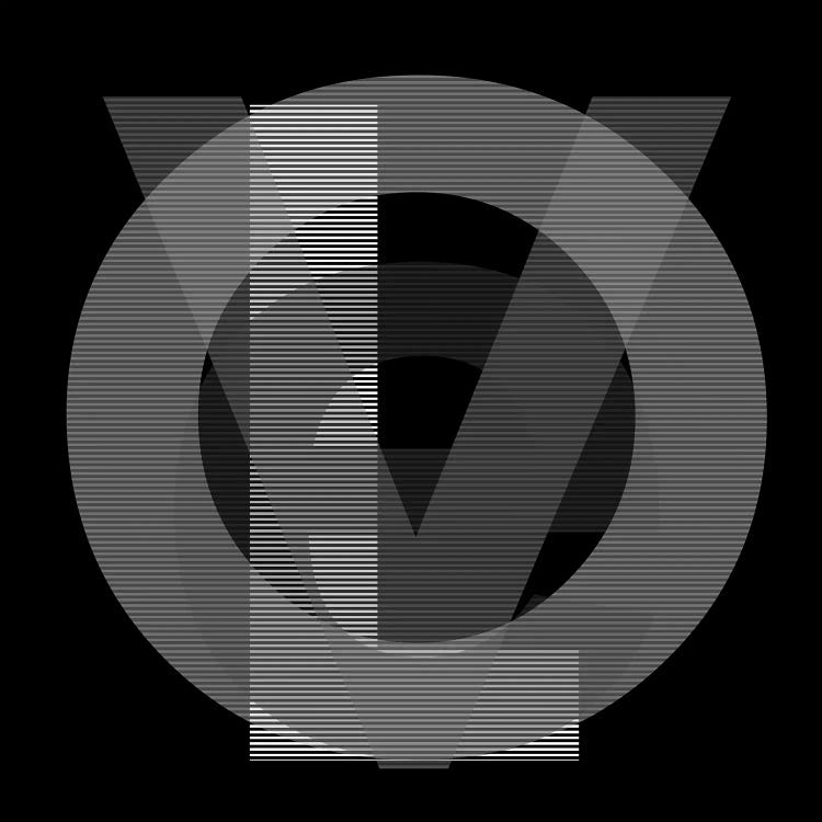 Google Love Lines In Black And White by KBM wall art