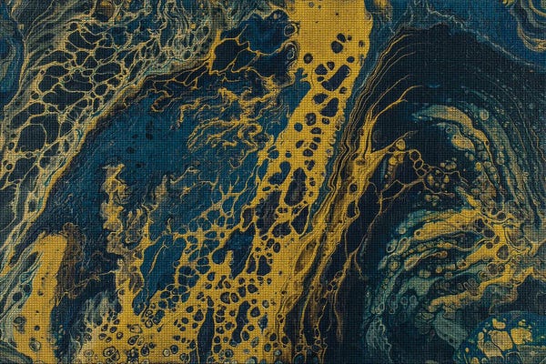 Karen Barski: Blue Hue Lava II by Karen Barski