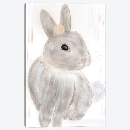 Calm Bunny Canvas Print #KBS3} by Karen Barski Canvas Wall Art