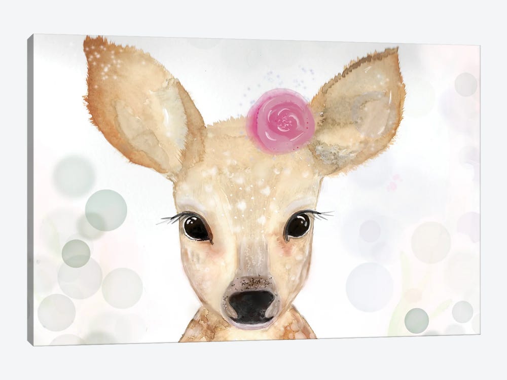 Cute Deer by Karen Barski 1-piece Canvas Wall Art