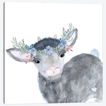 Festive Lamb Canvas Print #KBS8} by Karen Barski Canvas Artwork
