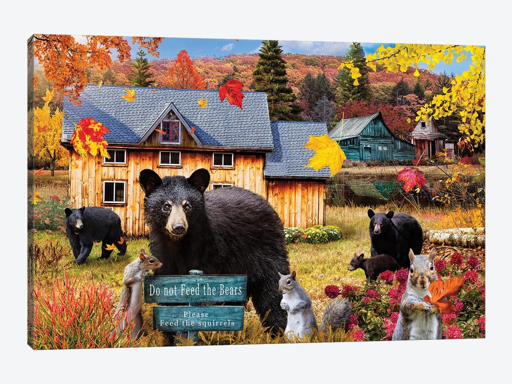 Do Not Feed The Bears by Karen Burke 1-piece Canvas Print