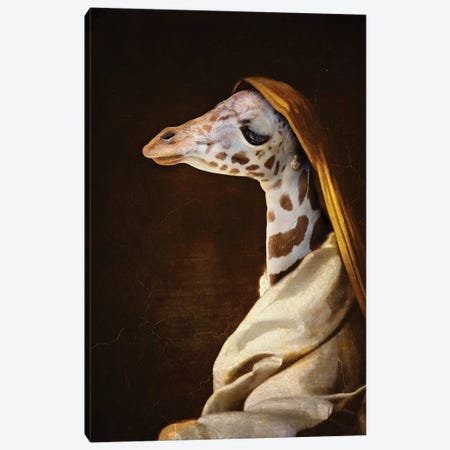 Portrait Of A Young Giraffe Canvas Print #KBU105} by Karen Burke Canvas Print