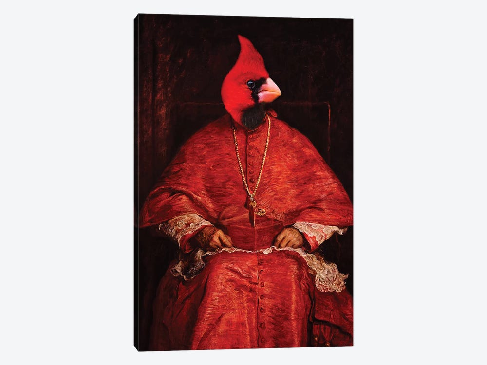 Cardinal Cardinal by Karen Burke 1-piece Canvas Wall Art