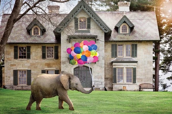 Karen Burke: Elephant Party Balloons by Karen Burke