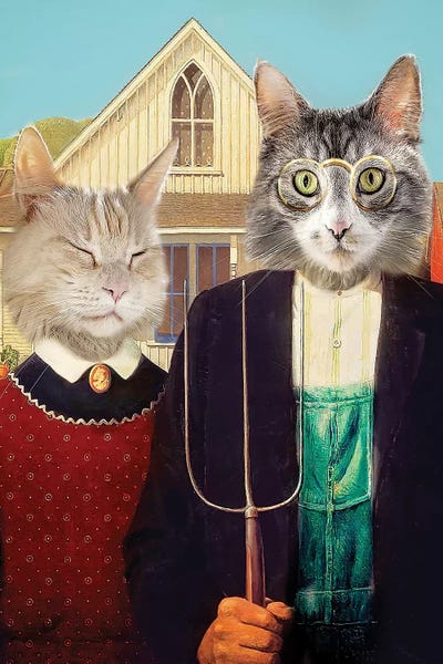 Karen Burke: American Gothic Cats by Karen Burke