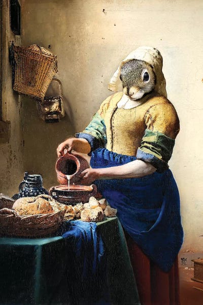 Karen Burke: Milkmaid Squirrel by Karen Burke