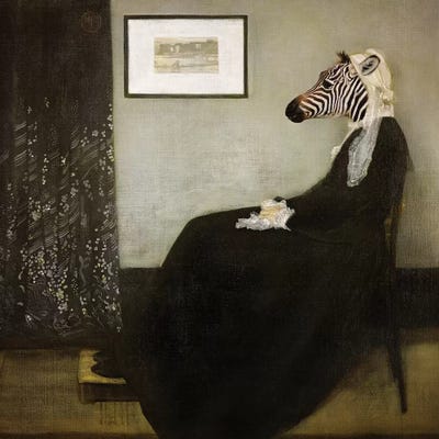 Whistlers Mom by Karen Burke framed canvas print