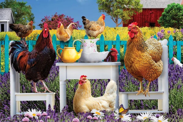 Chickens & Roosters: A Brood For Luncheon by Karen Burke