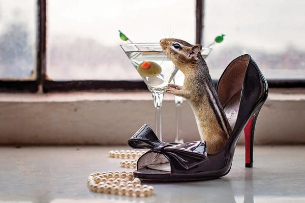 Squirrels: Happy Hour In Heels by Karen Burke