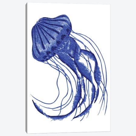 Jellyfish Canvas Print #KBW10} by Kelsey Emblow Canvas Print