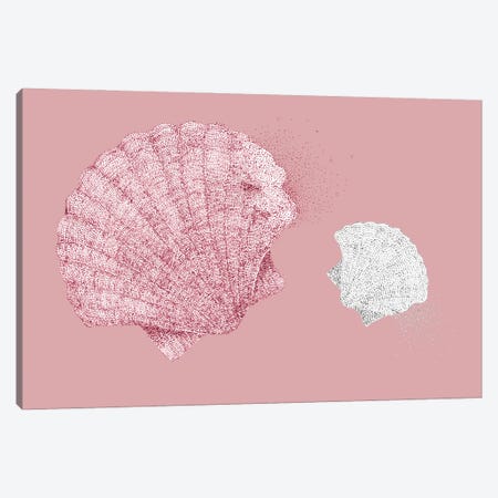 Summer Seaside Look Shells Canvas Print #KBW14} by Kelsey Emblow Canvas Art
