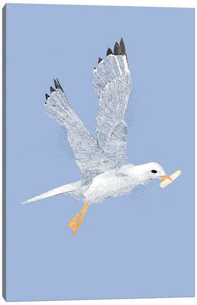 Summer Seaside Don'T Feed The Seagulls Canvas Art Print - Kelsey Emblow