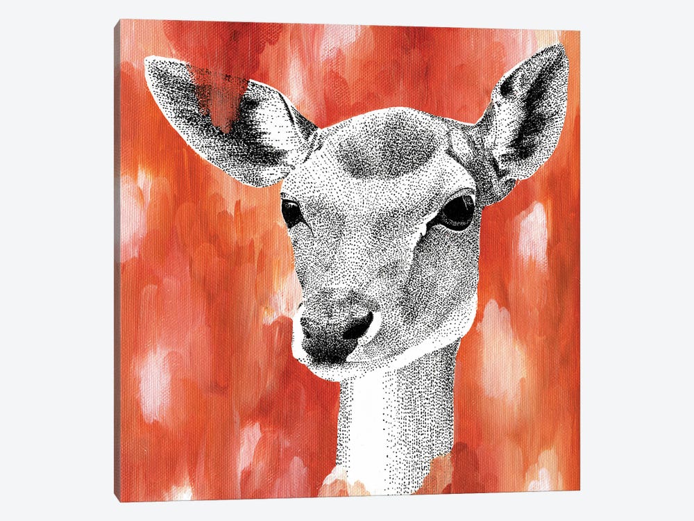 Dreamy Deer by Kelsey Emblow 1-piece Canvas Print
