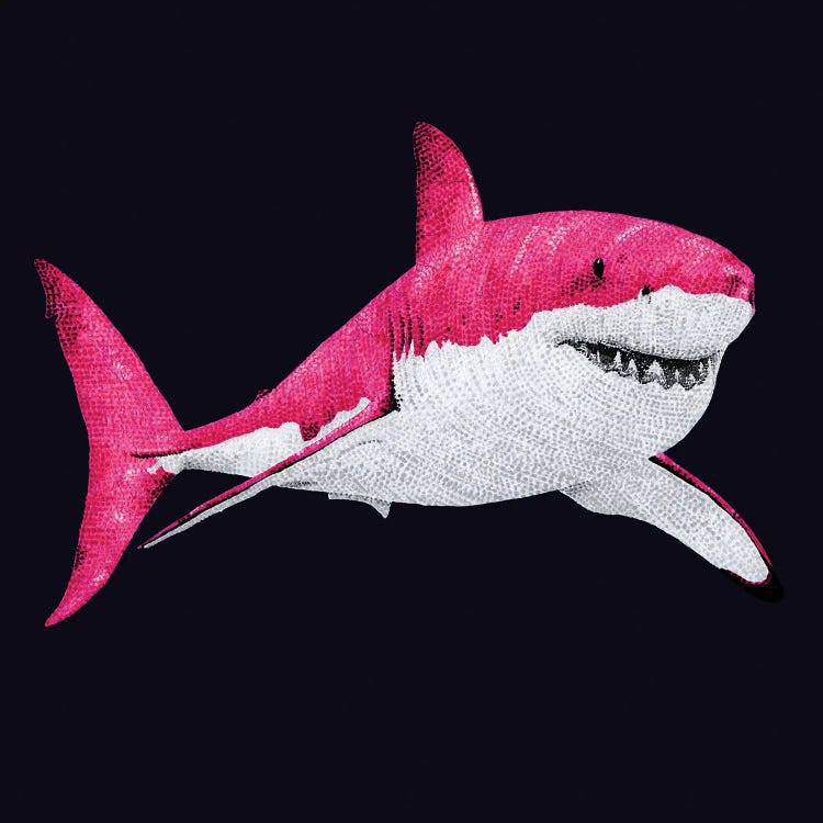 Pinkest Pink Shark by Kelsey Emblow wall art