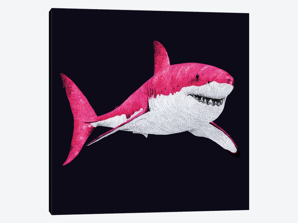 Pinkest Pink Shark by Kelsey Emblow 1-piece Canvas Art