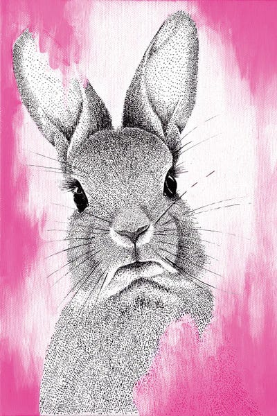 Pinkest Pink Bunny by Kelsey Emblow art print