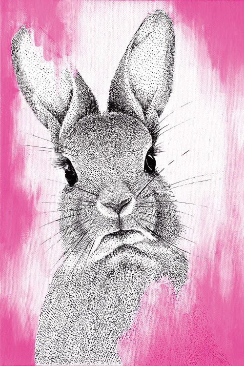 Pinkest Pink Bunny by Kelsey Emblow wall art