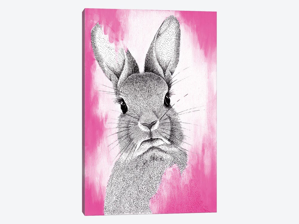 Pinkest Pink Bunny by Kelsey Emblow 1-piece Art Print