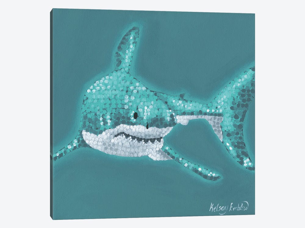 Tiffany Shark by Kelsey Emblow 1-piece Canvas Art Print