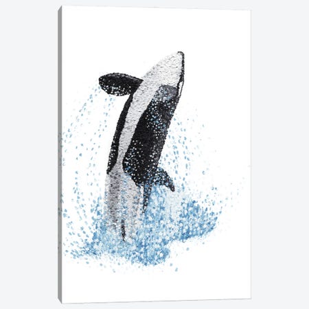 Exhilaration - Orca Canvas Print #KBW32} by Kelsey Emblow Canvas Art Print