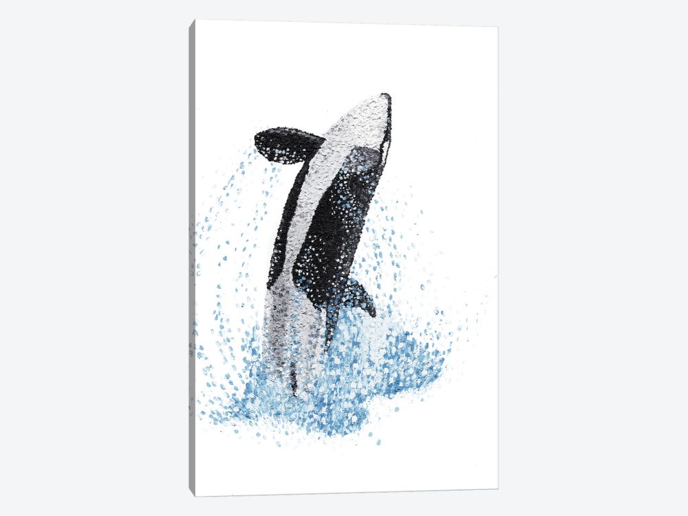Exhilaration - Orca by Kelsey Emblow 1-piece Canvas Print