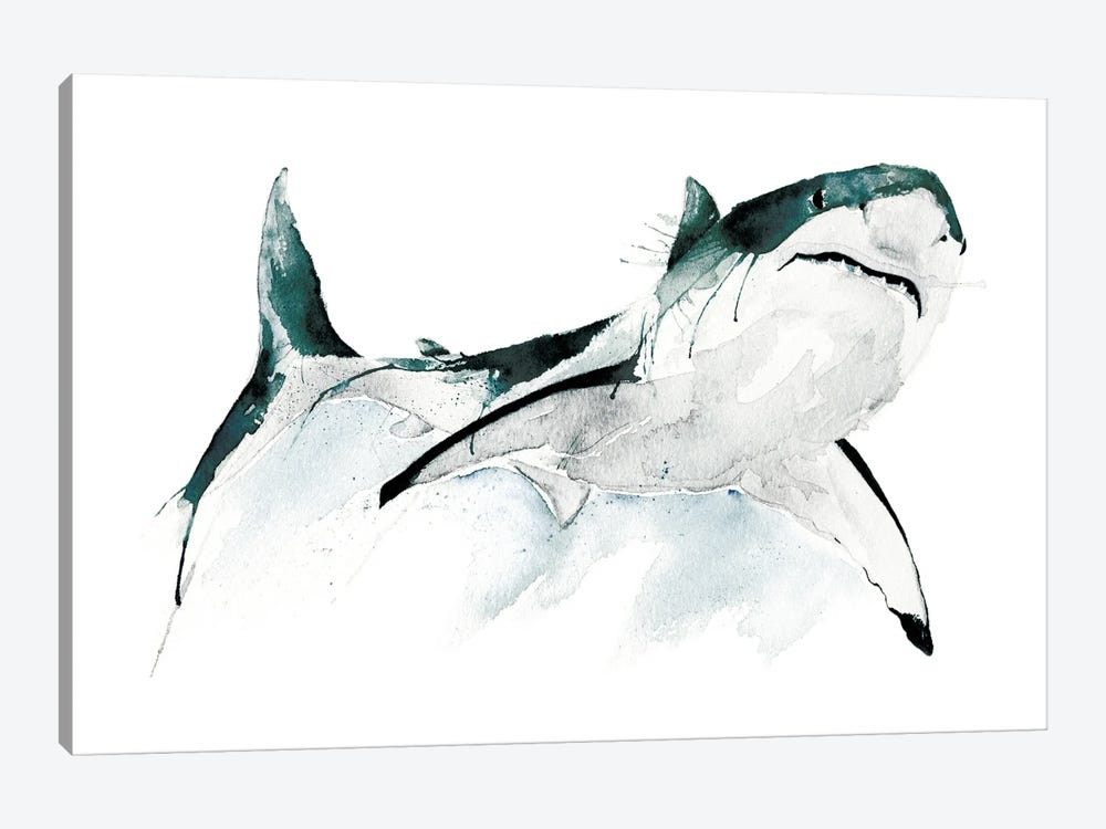 The Great White by Kelsey Emblow 1-piece Canvas Wall Art