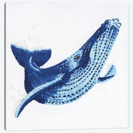 Magic Whale Canvas Print #KBW37} by Kelsey Emblow Canvas Artwork