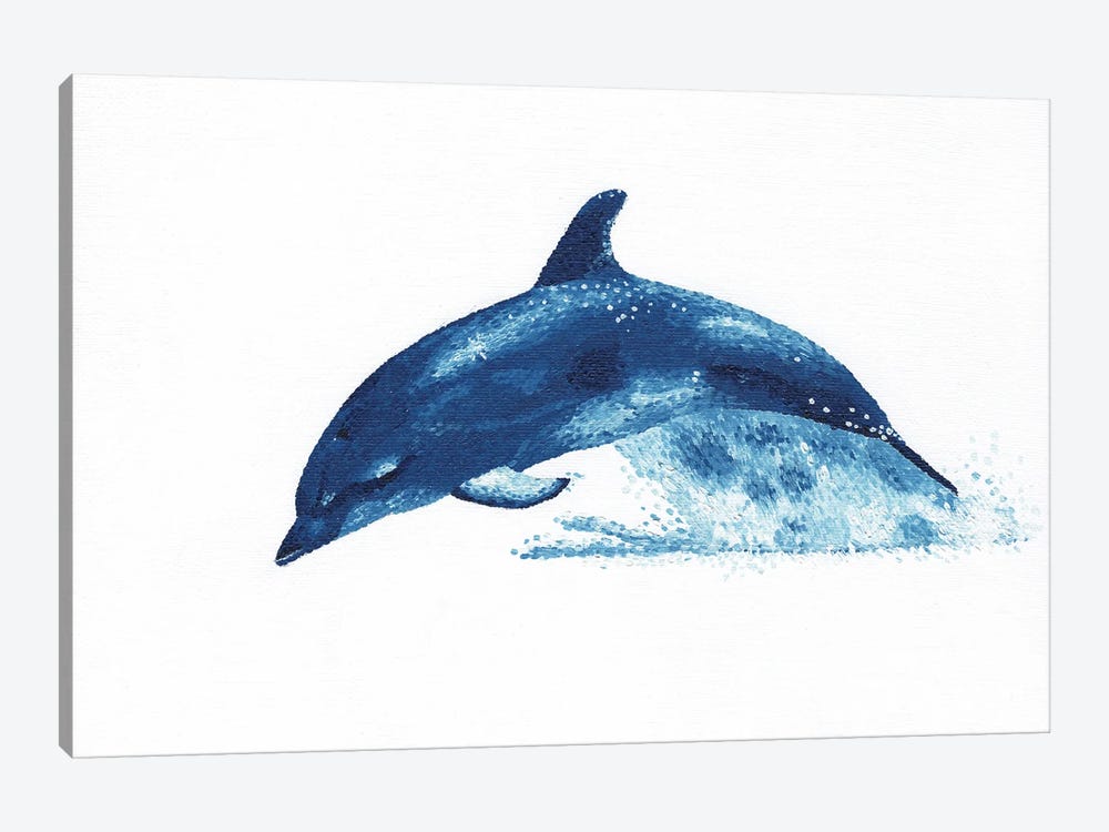 Joy - Dolphin by Kelsey Emblow 1-piece Canvas Art Print