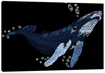 Bubbles Humpback Whale Canvas Art Print - Kelsey Emblow