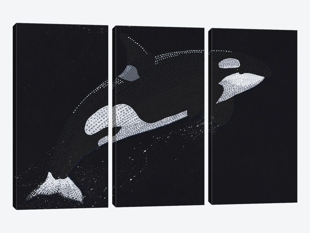 Breaching Orca by Kelsey Emblow 3-piece Art Print