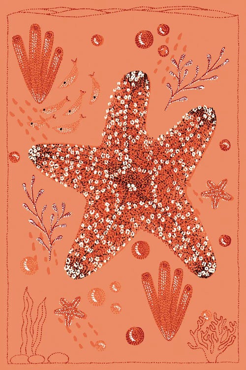 Ocean Garden Starfish by Kelsey Emblow wall art