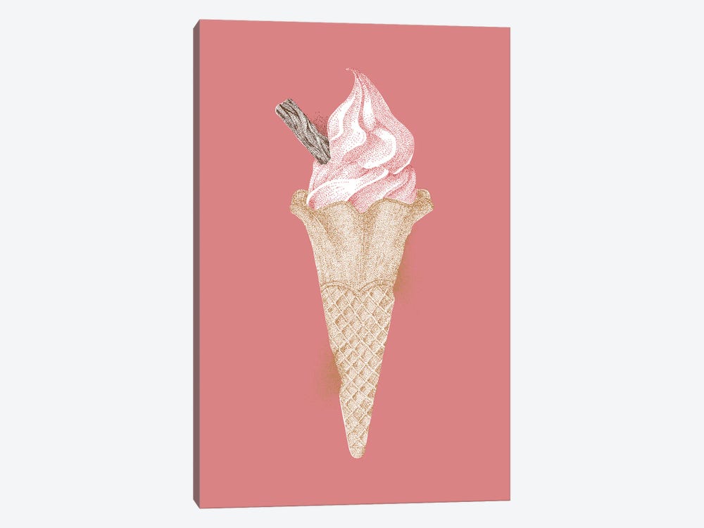 Summer Seaside 99 Ice Cream by Kelsey Emblow 1-piece Canvas Print