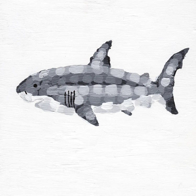 Great White Shark Silent Strength by Kelsey Emblow wall art