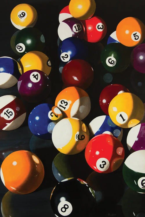 Pool Balls by Karen Budan wall art