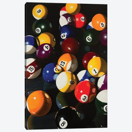 Pool Balls Canvas Print #KBX11} by Karen Budan Canvas Art