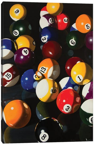 Pool Balls Canvas Art Print - Pool & Billiards Art