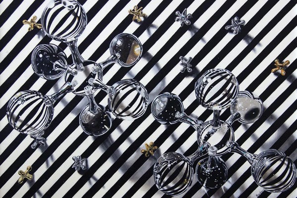 Black & White Patterns: Glass Jacks by Karen Budan