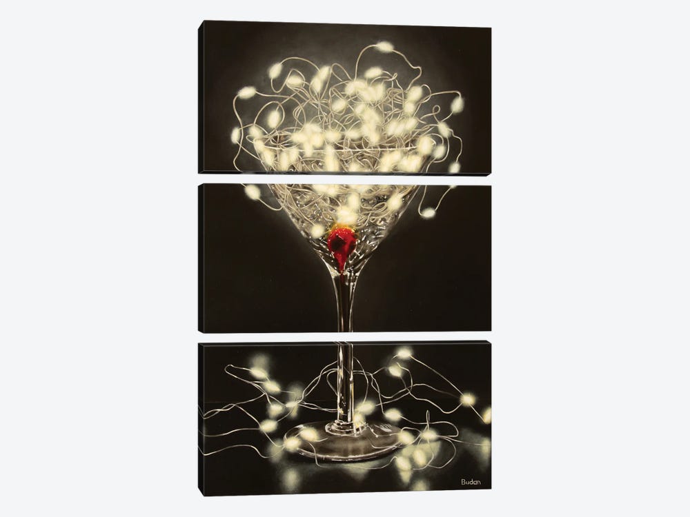 Light Martini by Karen Budan 3-piece Canvas Art Print