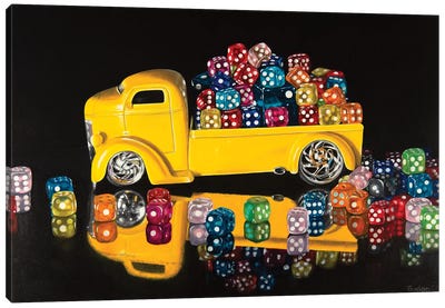 Loaded Dice Canvas Art Print - Cards & Board Games