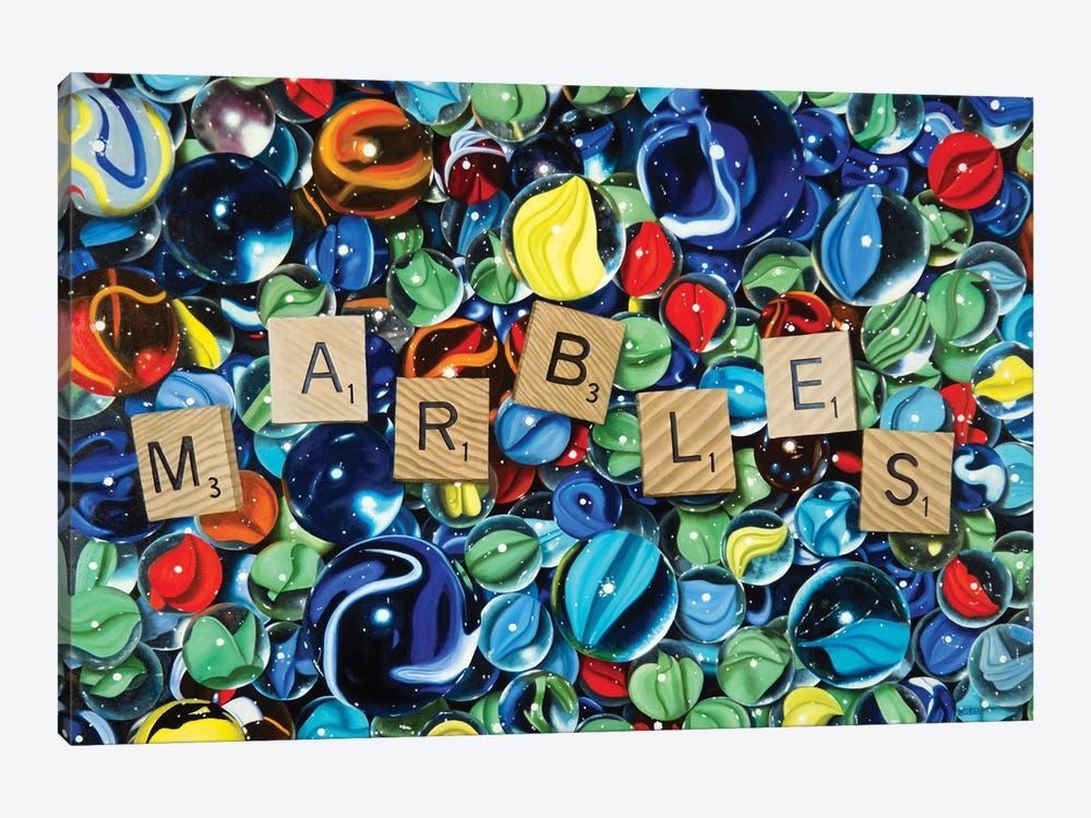 Marbles For 11 Points by Karen Budan 1-piece Art Print