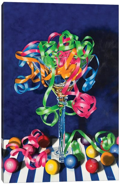 Merry Martini Canvas Art Print - Karen Budan