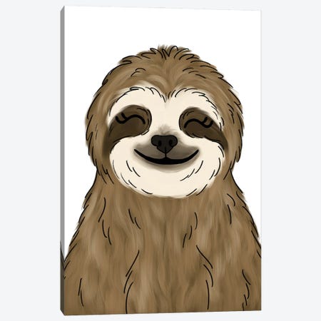 Sloth Canvas Print #KBY102} by Katie Bryant Canvas Art