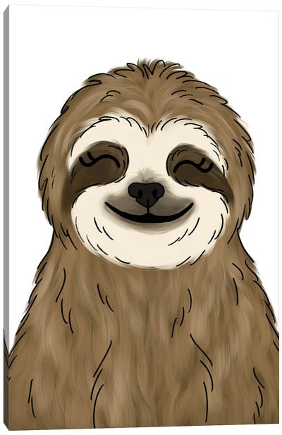 Sloth Canvas Art Print - Katie Bryant